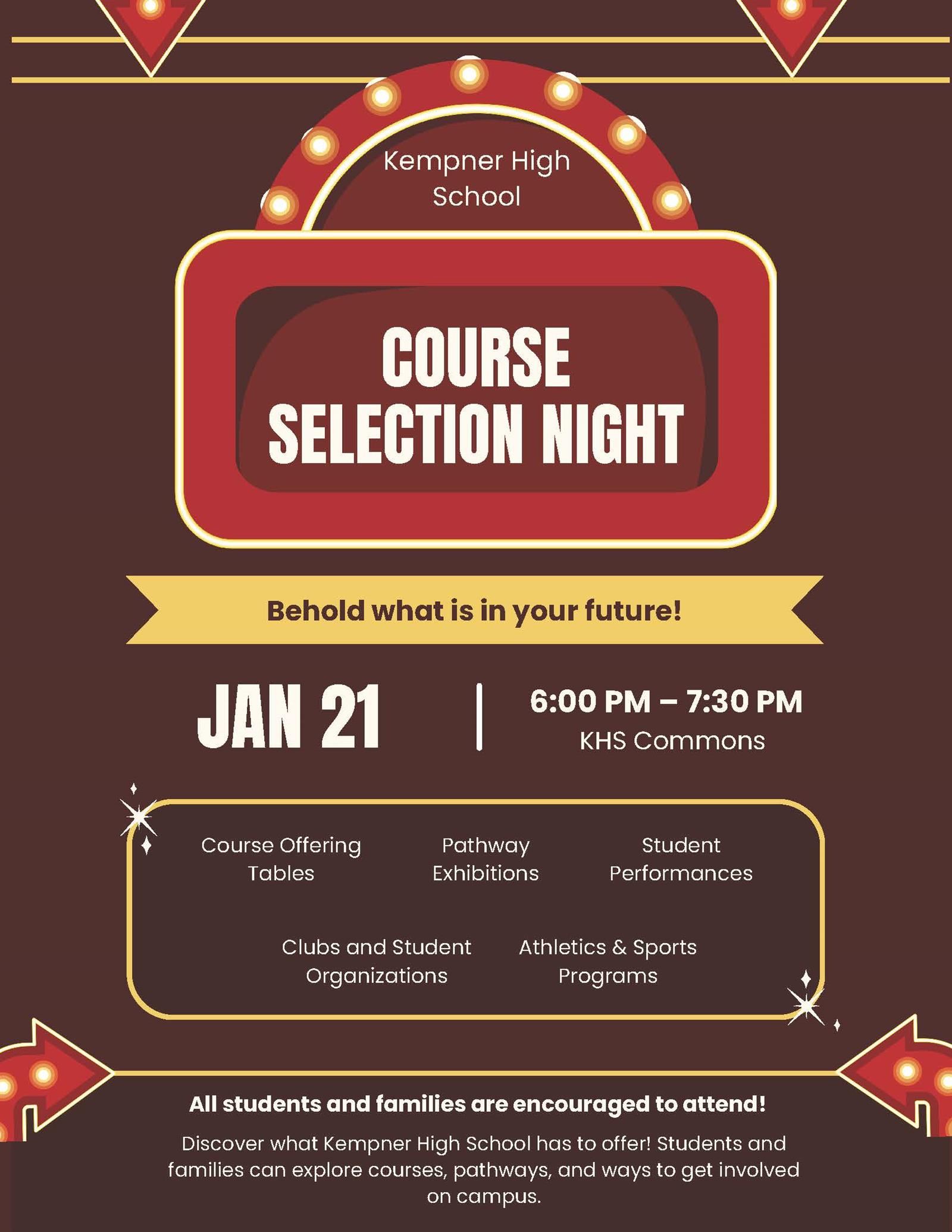  Kempner Course Selection Parent Night 